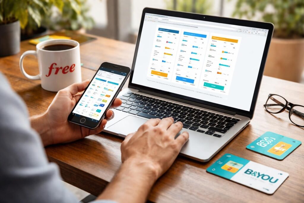 découvrez comment réduire votre facture téléphone en comparant les forfaits free mobile, sosh, b&you et d'autres grâce aux meilleurs comparateurs en ligne. économisez facilement sur votre abonnement mobile.